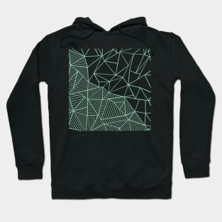 Abstract Half and Half 45 Mint Green Hoodie